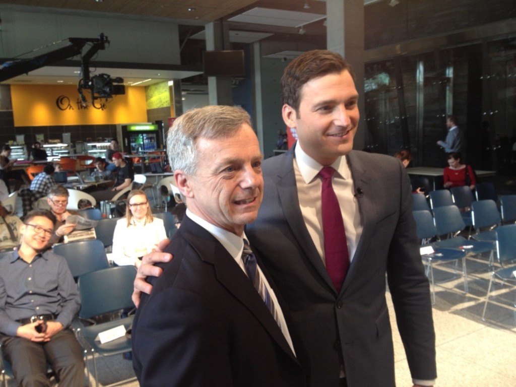 Chancellor Robert Thirsk with CBC ‘Power and Politics’ host Evan Solomon
